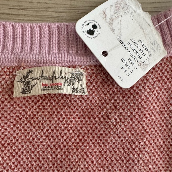 NWT Free People Intimately Snow Bunny Sweater Bodysuit Size XS Pink Candy Combo - Picture 8 of 9